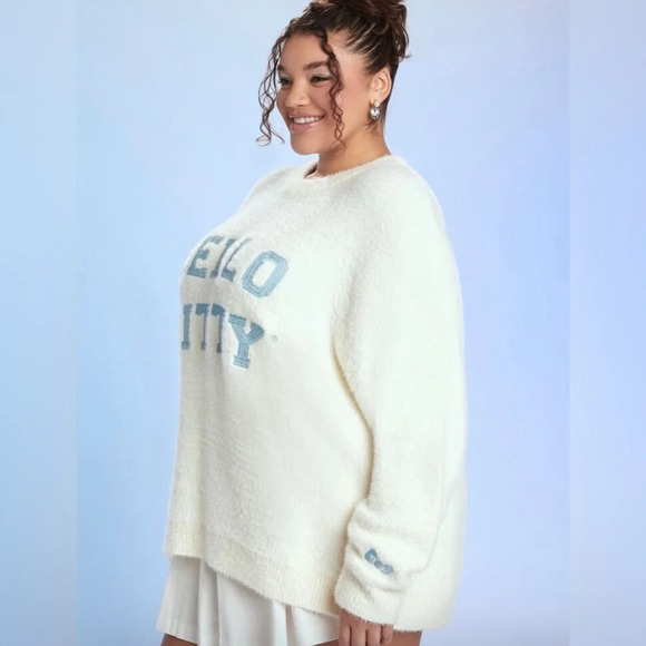 NWT-Plus Size Hello Kitty Embroidered Sweater - Picture 4 of 10